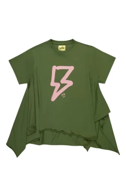 Online Marques ' Almeida AND PINK THUNDER PRINT FLAP T-SHIRT KHAKI