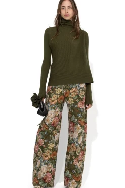 Clearance Marques ' Almeida MERINO DRAPED JUMPER KHAKI