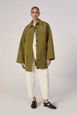 Discount Marques ' Almeida PATCHWORK OVERSHIRT KHAKI