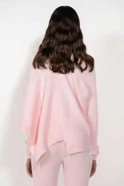 New Marques ' Almeida LIGHT PINK DRAPED JUMPER IN MERINO KNIT LIGHTPINK