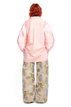 New Marques ' Almeida LIGHT PINK SHIRT WITH MIKADO BOMBER SLEEVES LIGHTPINK