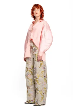 New Marques ' Almeida LIGHT PINK SHIRT WITH MIKADO BOMBER SLEEVES LIGHTPINK
