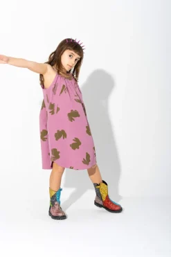 Clearance Marques ' Almeida AND GREEN BUNNY PRINT STRAPPY DRESS LILAC