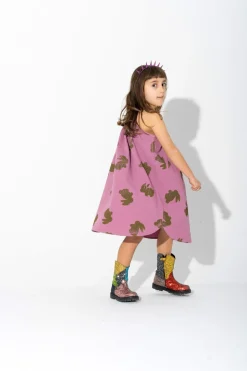 Clearance Marques ' Almeida AND GREEN BUNNY PRINT STRAPPY DRESS LILAC