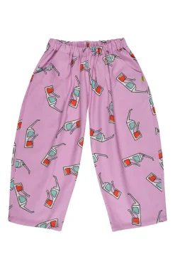 Discount Marques ' Almeida 3D GLASSES PRINT BALLOON TROUSERS LILAC