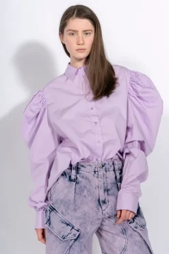 New Marques ' Almeida PUFF SLEEVE SHIRT LILAC