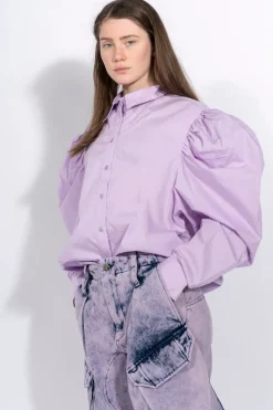 New Marques ' Almeida PUFF SLEEVE SHIRT LILAC