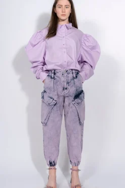 New Marques ' Almeida PUFF SLEEVE SHIRT LILAC