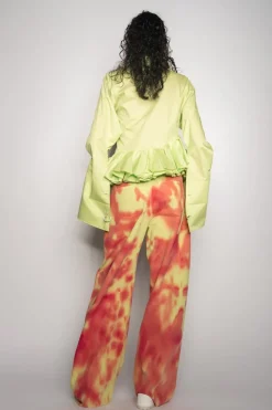 Online Marques ' Almeida LIME AND RED TIE DYE BOYFRIEND TROUSERS MULTICOLOUR