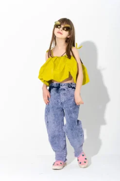 New Marques ' Almeida BALLOON TOP LIME