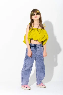 New Marques ' Almeida BALLOON TOP LIME