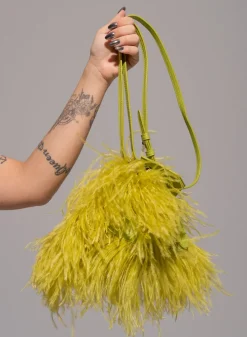 Outlet Marques ' Almeida FEATHER BAG LIME