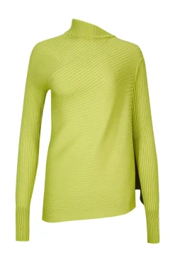 Clearance Marques ' Almeida MERINO DRAPED JUMPER LIME