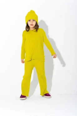 Marques ' Almeida MERINO KNIT TROUSERS LIME