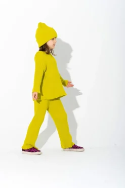 Marques ' Almeida MERINO KNIT TROUSERS LIME