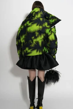 Hot Marques ' Almeida LIME TIE DYE M'A PUFFER JACKET MULTICOLOUR