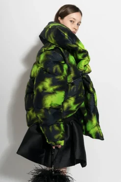 Hot Marques ' Almeida LIME TIE DYE M'A PUFFER JACKET MULTICOLOUR