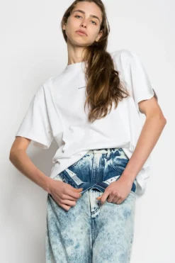 Discount Marques ' Almeida MARQUES'ALMEIDA EMBROIDERED T-SHIRT WHITE