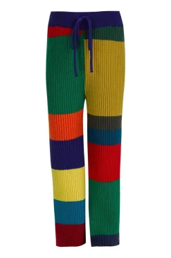 Clearance Marques ' Almeida MERINO STRIPED TROUSERS MULTICOLOUR