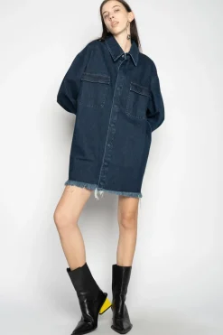 Discount Marques ' Almeida DENIM OVERSHIRT NAVY