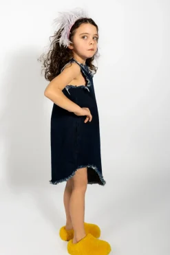 Marques ' Almeida DENIM SLEEVELESS DRESS NAVY