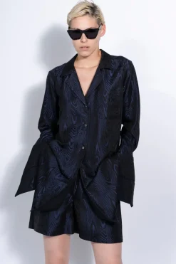 Outlet Marques ' Almeida EMBROIDERED PYJAMA SHIRT NAVY