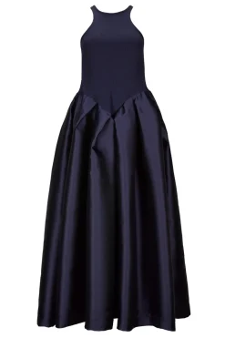 Best Marques ' Almeida FULL SKIRT TANK TOP DRESS NAVY