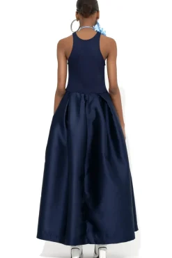 Best Marques ' Almeida FULL SKIRT TANK TOP DRESS NAVY