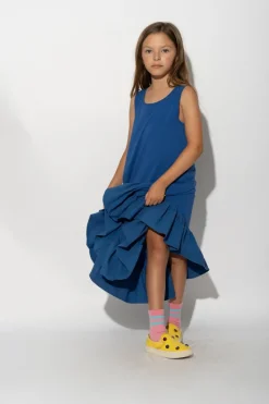 Outlet Marques ' Almeida SLEEVELESS FLOUNCE DRESS NAVY