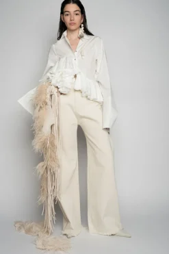 Hot Marques ' Almeida BOYFRIENDS TROUSERS OFF-WHITE