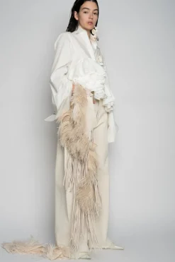 Hot Marques ' Almeida BOYFRIENDS TROUSERS OFF-WHITE