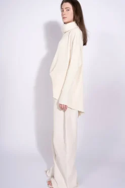 Sale Marques ' Almeida DRAPED TURTLENECK JUMPER OFF-WHITE