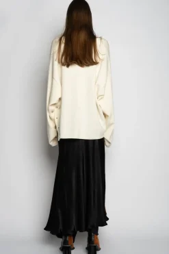 Discount Marques ' Almeida MERINO DECONSTRUCTED CARDIGAN OFF-WHITE