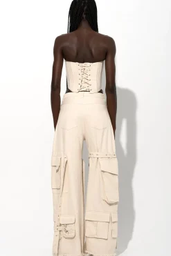 Outlet Marques ' Almeida SHAPED CORSET OFF-WHITE
