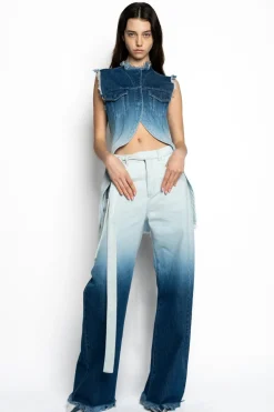 Outlet Marques ' Almeida OMBRE DENIM PUSHED-BACK VEST BLUE
