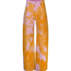 Clearance Marques ' Almeida ORANGE AND PINK TIE DYE BOYFRIEND TROUSERS MULTICOLOUR