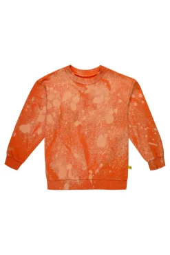 Online Marques ' Almeida AND YELLOW SPLATTERED FLEECE CREW NECK ORANGE