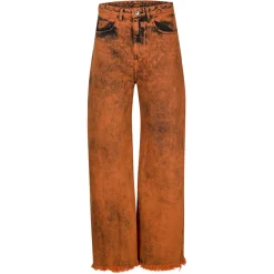 New Marques ' Almeida DENIM BOYFRIEND TROUSERS ORANGE