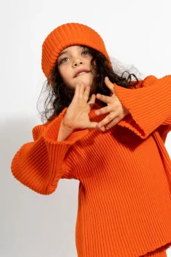 Discount Marques ' Almeida MERINO KNIT BEANIE ORANGE