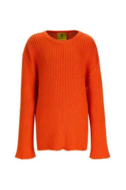 Hot Marques ' Almeida MERINO KNIT JUMPER ORANGE
