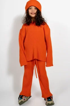 Sale Marques ' Almeida MERINO KNIT TROUSERS ORANGE
