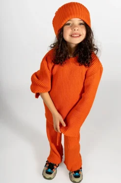 Sale Marques ' Almeida MERINO KNIT TROUSERS ORANGE