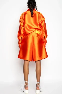 Best Marques ' Almeida SATIN OVERSIZED SHIRT ORANGE