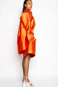 Best Marques ' Almeida SATIN OVERSIZED SHIRT ORANGE