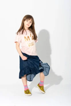 Online Marques ' Almeida PINK AND BEIGE SPLATTERED LOGO T-SHIRT MULTICOLOUR