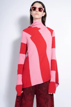 Online Marques ' Almeida PINK AND RED DRAPED JUMPER MULTICOLOUR