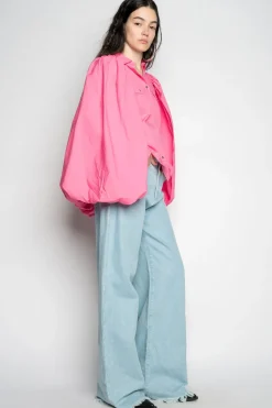 Discount Marques ' Almeida PINK BALLON SLEEVE SHIRT BRIGHTPINK