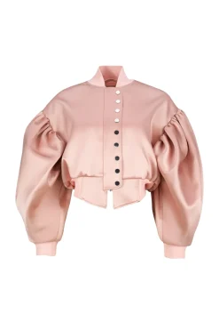 Clearance Marques ' Almeida BOMBER JACKET WITH PUFF SLEEVES PINK
