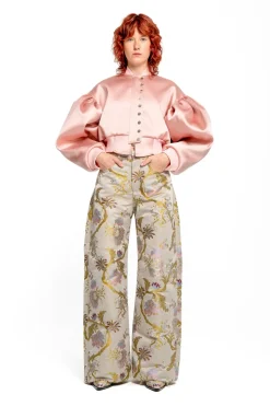 Clearance Marques ' Almeida BOMBER JACKET WITH PUFF SLEEVES PINK