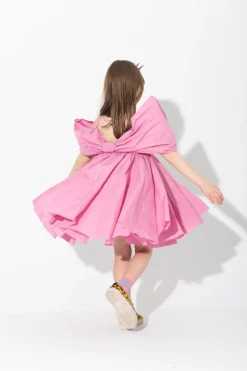 Marques ' Almeida BOW TAFFETA DRESS PINK